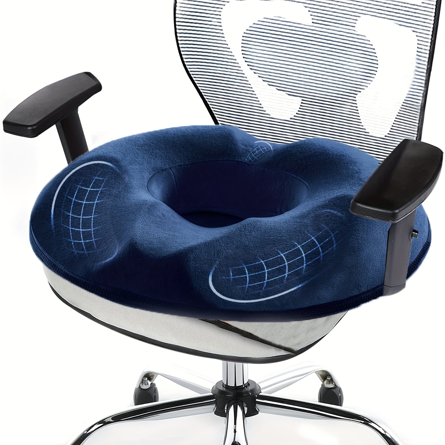Orthopedic Donut Pillow – Memory Foam Seat Cushion for Coccyx & Hemorrhoid Relief