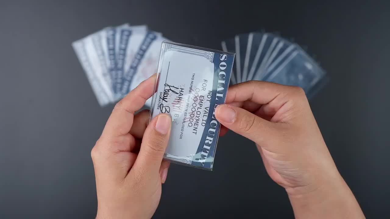 Father’s Day 8-Pack Heavy-Duty PVC ID Card Protectors Clear Waterproof Badge Sleeves - Image 13