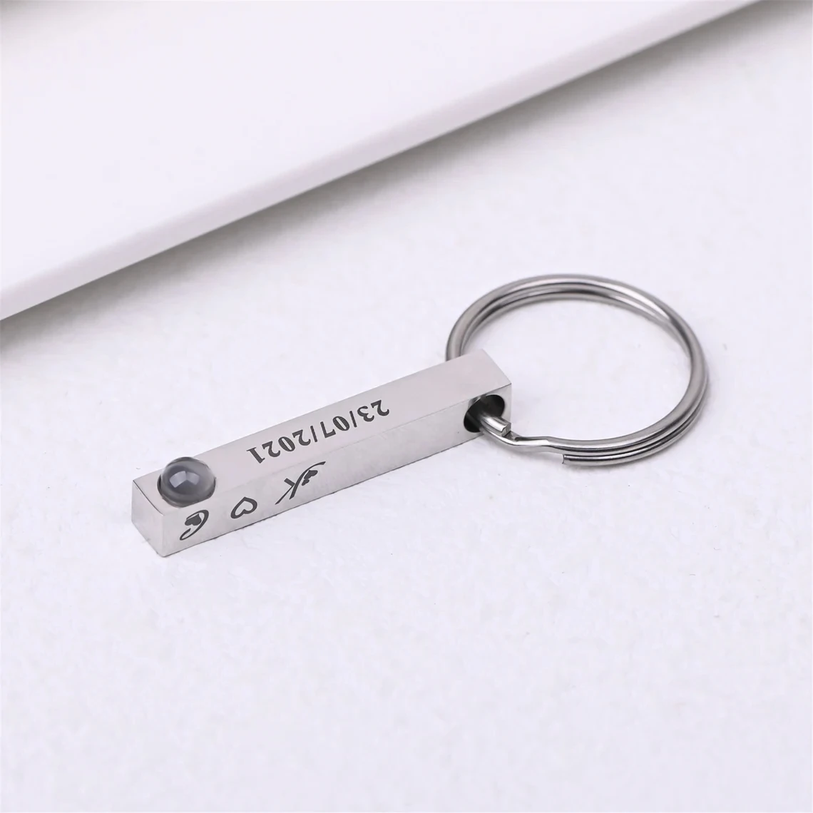 Personalized Photo Bar Necklace for Men Memorial Gift Dad Boyfriend Birthday Anniversary - Image 7