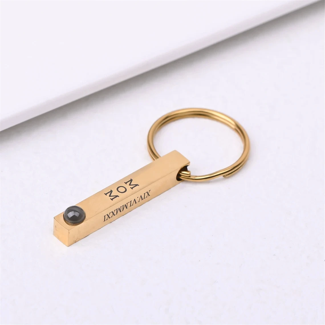 Personalized Photo Bar Necklace for Men Memorial Gift Dad Boyfriend Birthday Anniversary - Image 8