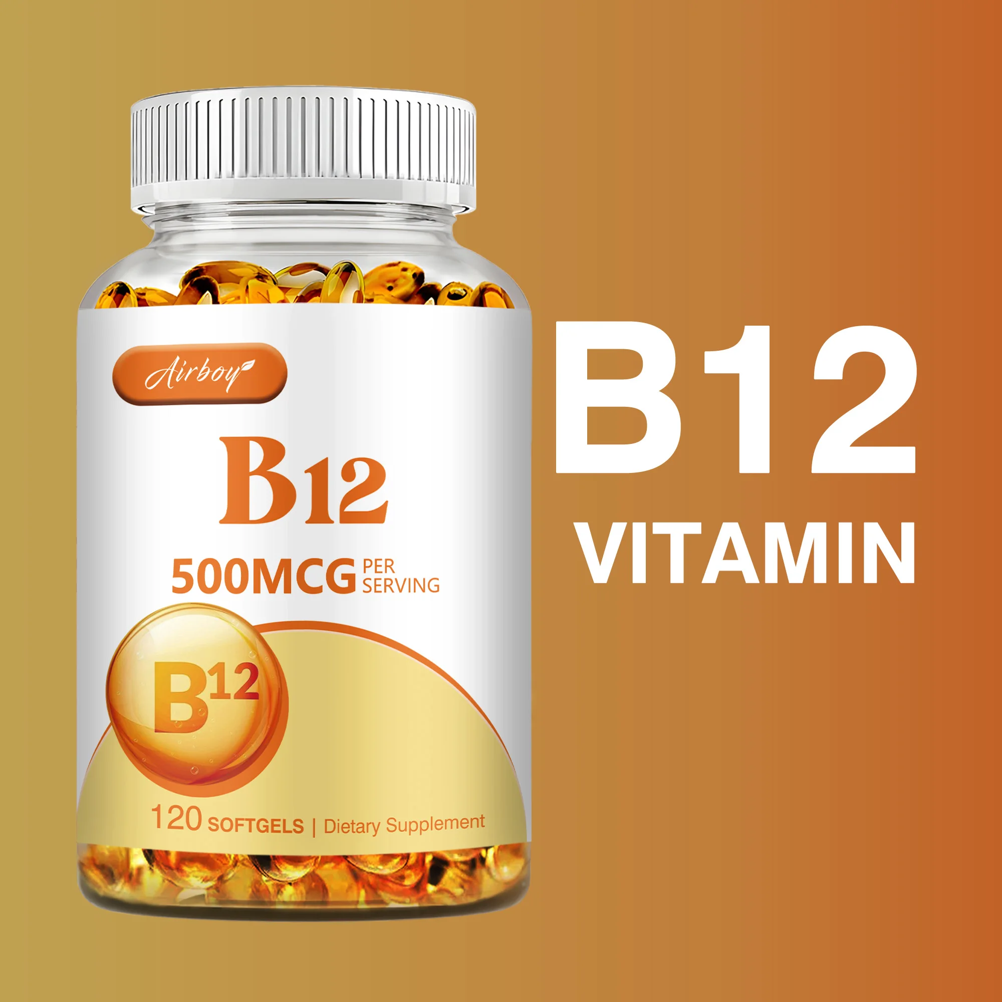 Vitamin B12 500 mcg – Energy, Mood & Nervous System Support (120 Capsules) - Image 3