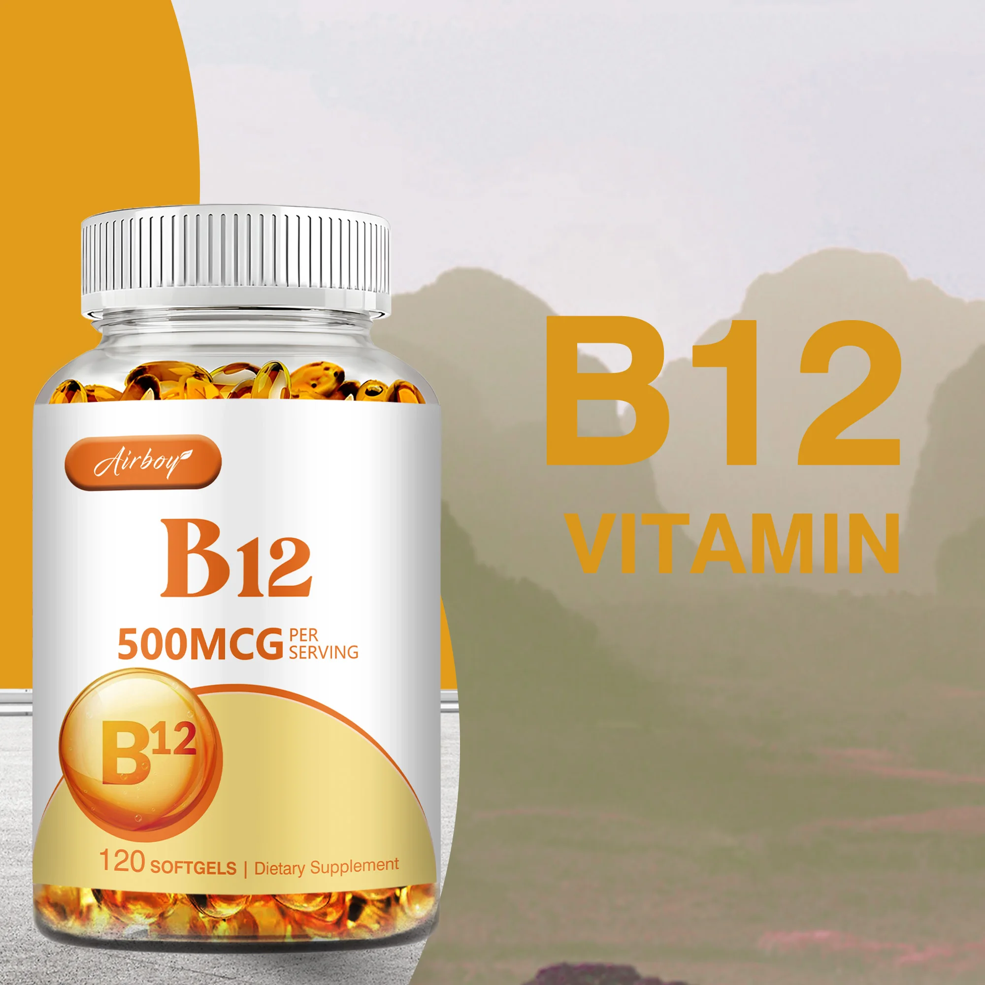 Vitamin B12 500 mcg – Energy, Mood & Nervous System Support (120 Capsules) - Image 5