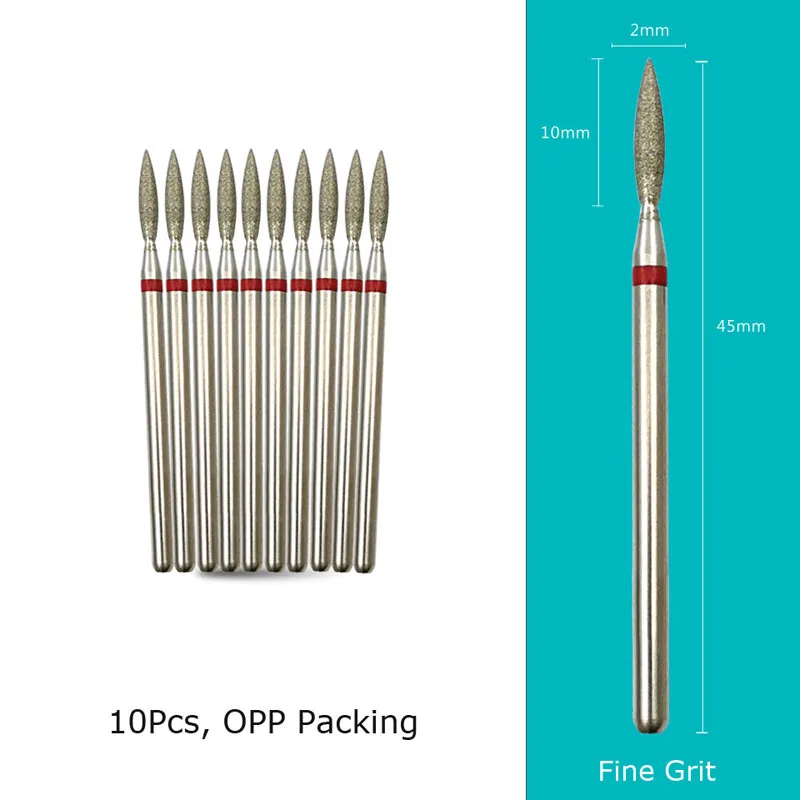 Diamond Nail Drill Bits 10‑Piece Set – 3/32″ Cuticle Burr for Manicure & Pedicure - Image 61
