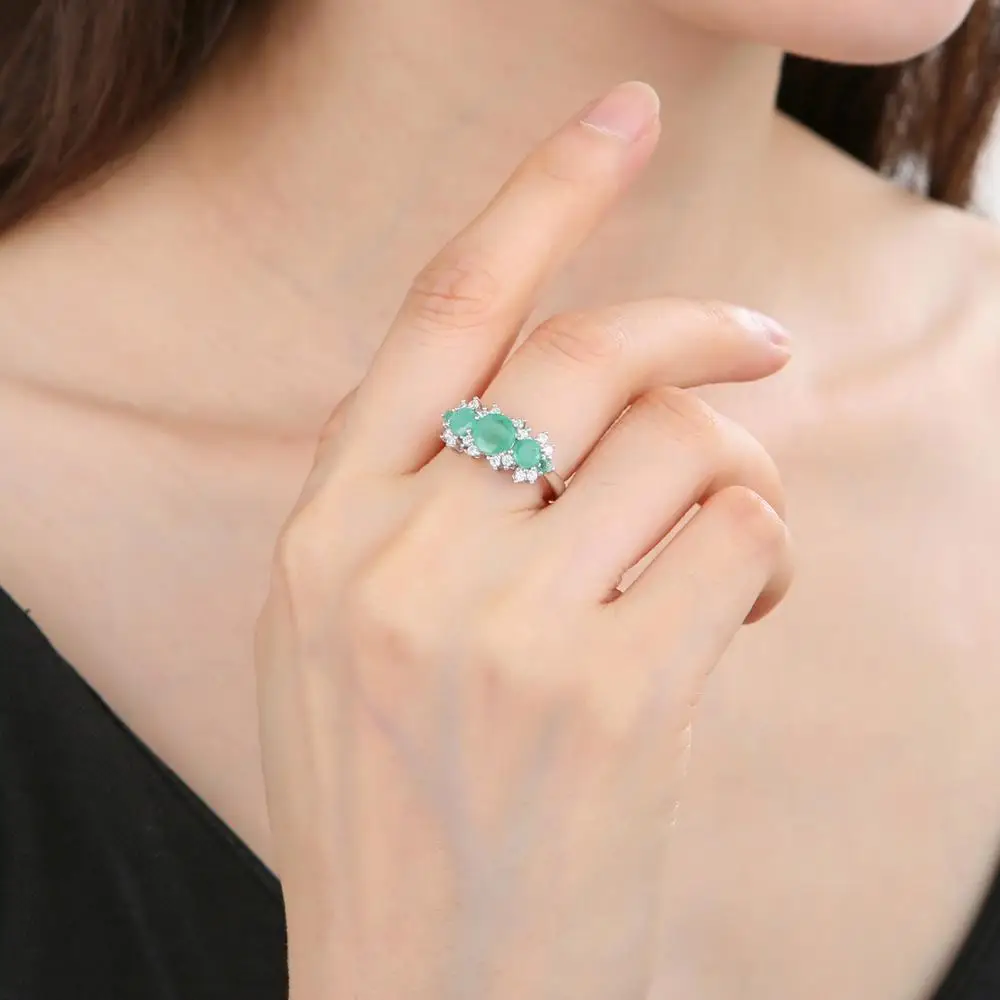 GEM'S BALLET 925 Sterling Silver Vintage Luxury Ring with Natural Sky Blue Topaz - Image 3