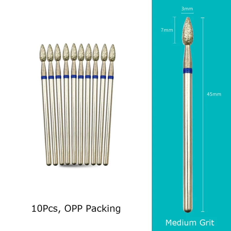Diamond Nail Drill Bits 10‑Piece Set – 3/32″ Cuticle Burr for Manicure & Pedicure - Image 44