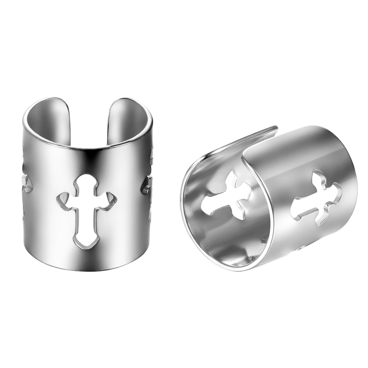 Boniskiss Wide Cross Ear Cuff Clip Earrings No Piercing Fashion Jewelry for Women Men - Image 8
