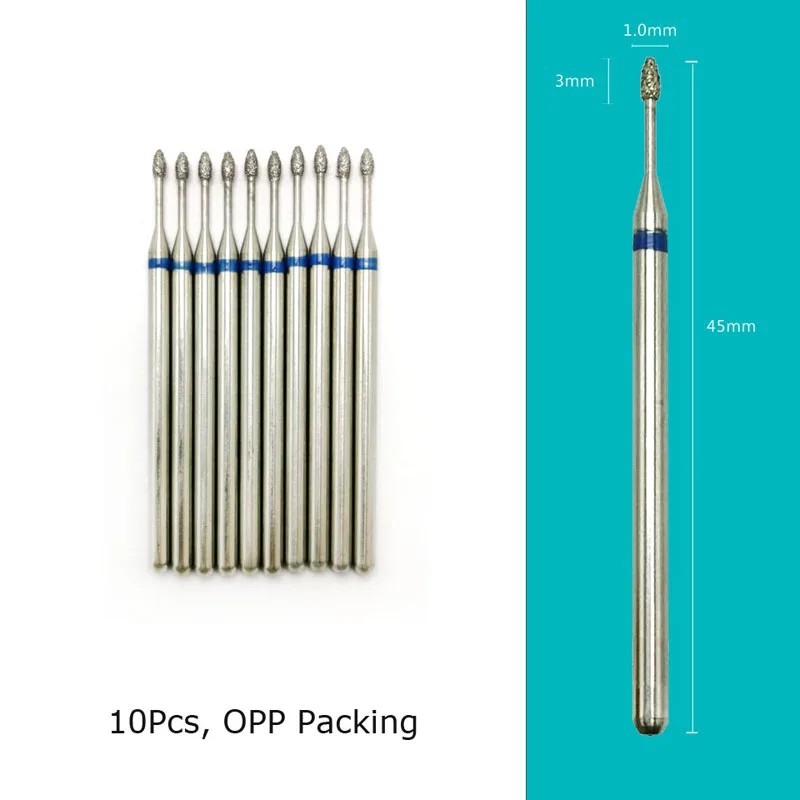 Diamond Nail Drill Bits 10‑Piece Set – 3/32″ Cuticle Burr for Manicure & Pedicure - Image 9