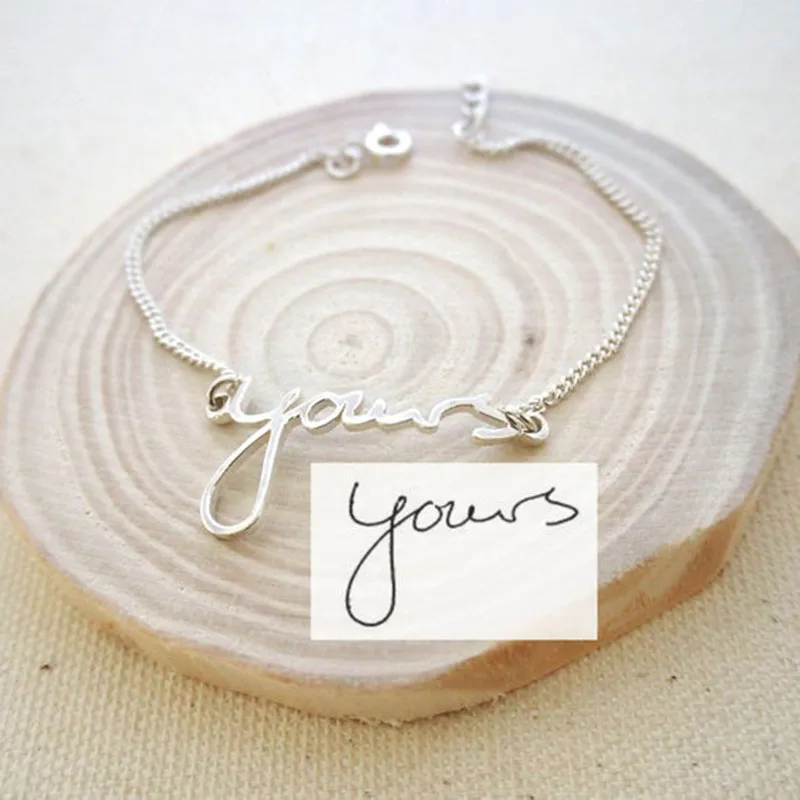 Custom Handwriting Bracelet – Personalized Memorial Signature Jewelry Gift - Image 2