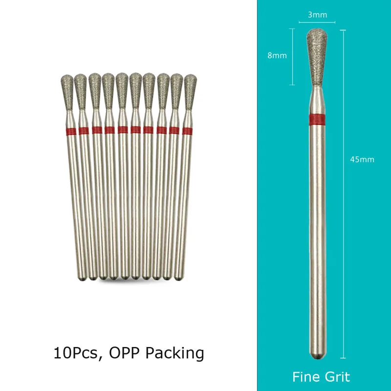 Diamond Nail Drill Bits 10‑Piece Set – 3/32″ Cuticle Burr for Manicure & Pedicure - Image 67