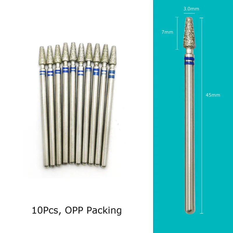 Diamond Nail Drill Bits 10‑Piece Set – 3/32″ Cuticle Burr for Manicure & Pedicure - Image 26