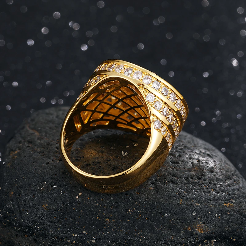 Luxury Men's Iced Out Ring – Micro Pave CZ, Hip Hop Bling Jewelry  - Image 6