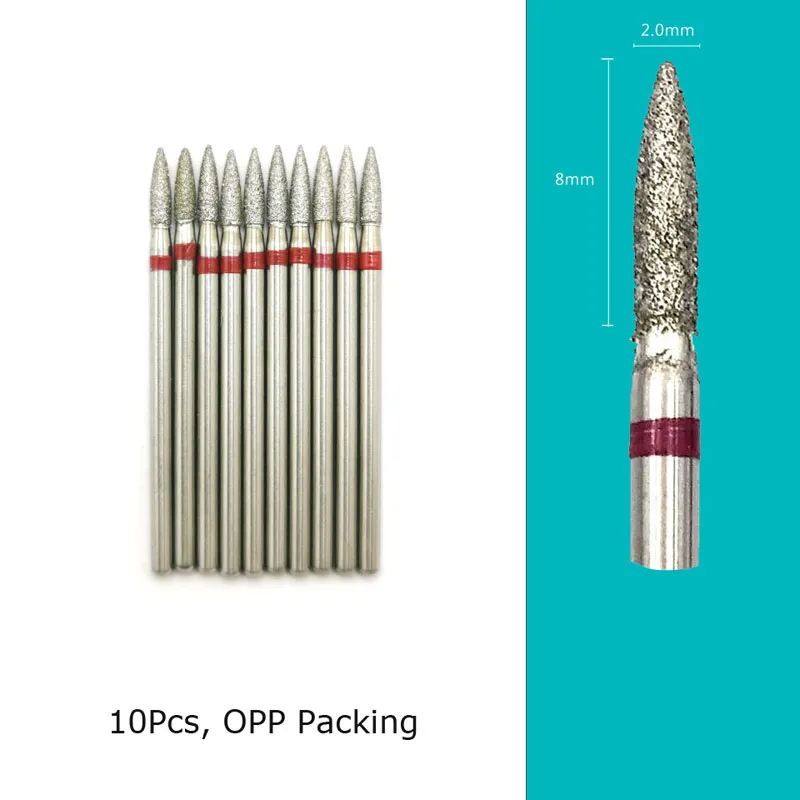 Diamond Nail Drill Bits 10‑Piece Set – 3/32″ Cuticle Burr for Manicure & Pedicure - Image 20