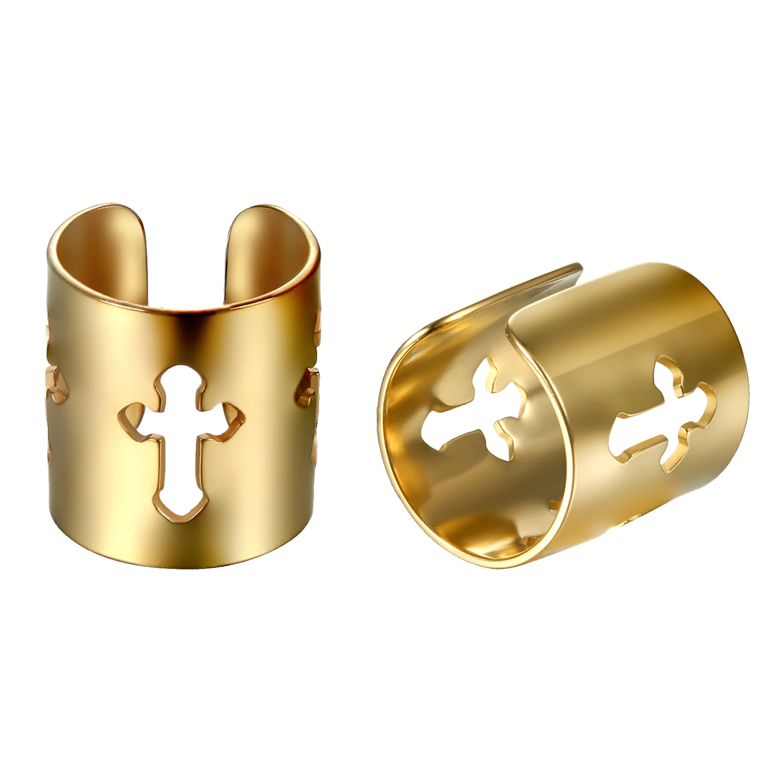 Boniskiss Wide Cross Ear Cuff Clip Earrings No Piercing Fashion Jewelry for Women Men - Image 7