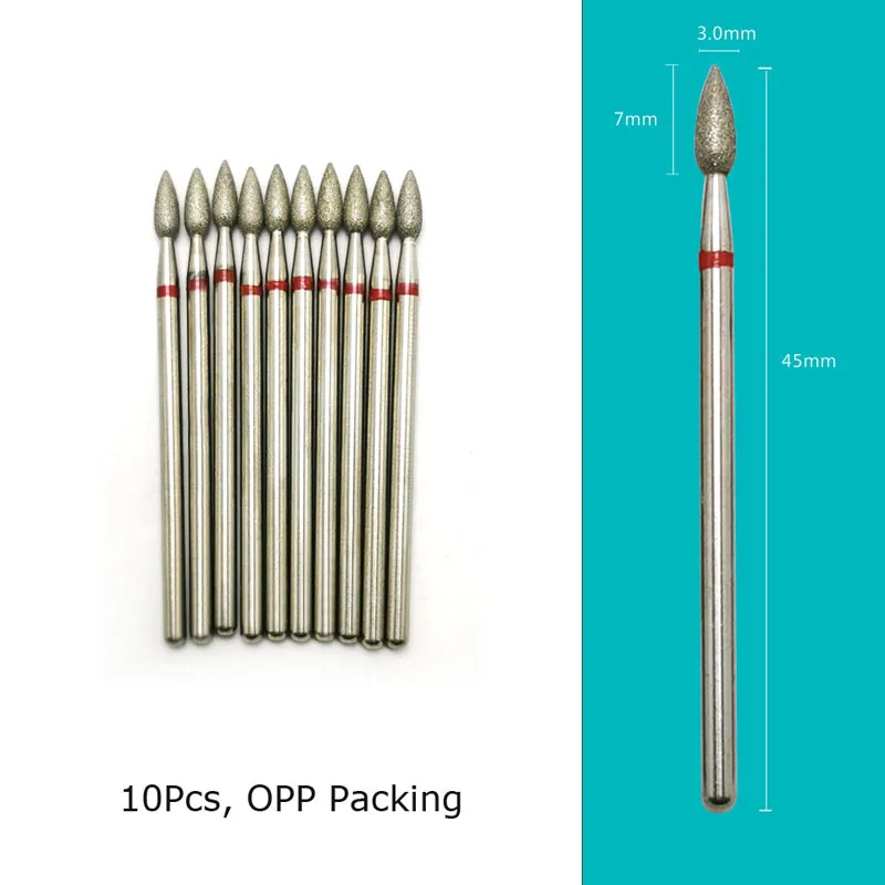 Diamond Nail Drill Bits 10‑Piece Set – 3/32″ Cuticle Burr for Manicure & Pedicure - Image 32