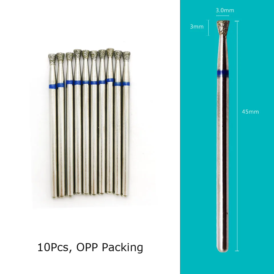 Diamond Nail Drill Bits 10‑Piece Set – 3/32″ Cuticle Burr for Manicure & Pedicure - Image 6