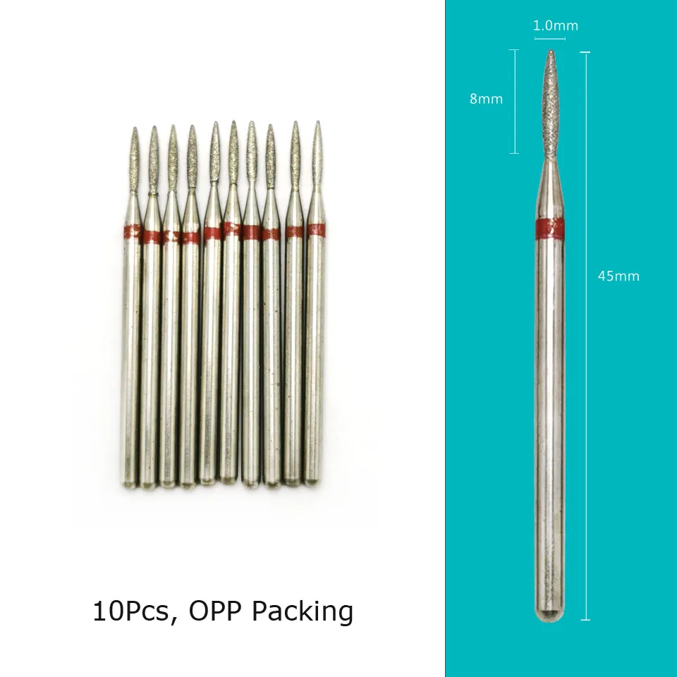 Diamond Nail Drill Bits 10‑Piece Set – 3/32″ Cuticle Burr for Manicure & Pedicure - Image 4