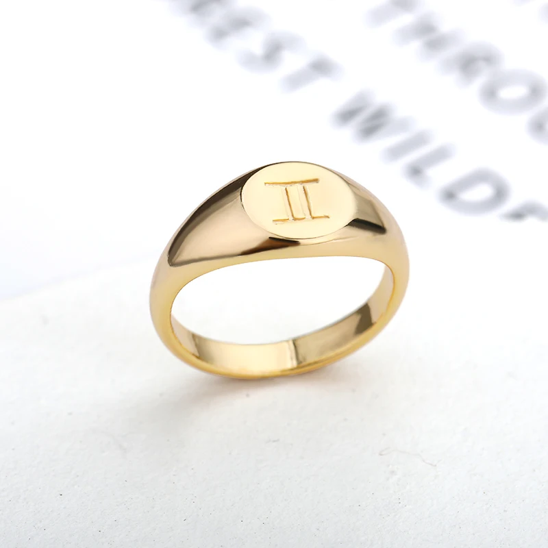 Zodiac Sign Rings for Men and Women – Scorpio, Pisces, Libra, Aquarius Finger Rings – Punk Birthday Jewelry – Anillos 2021 - Image 19