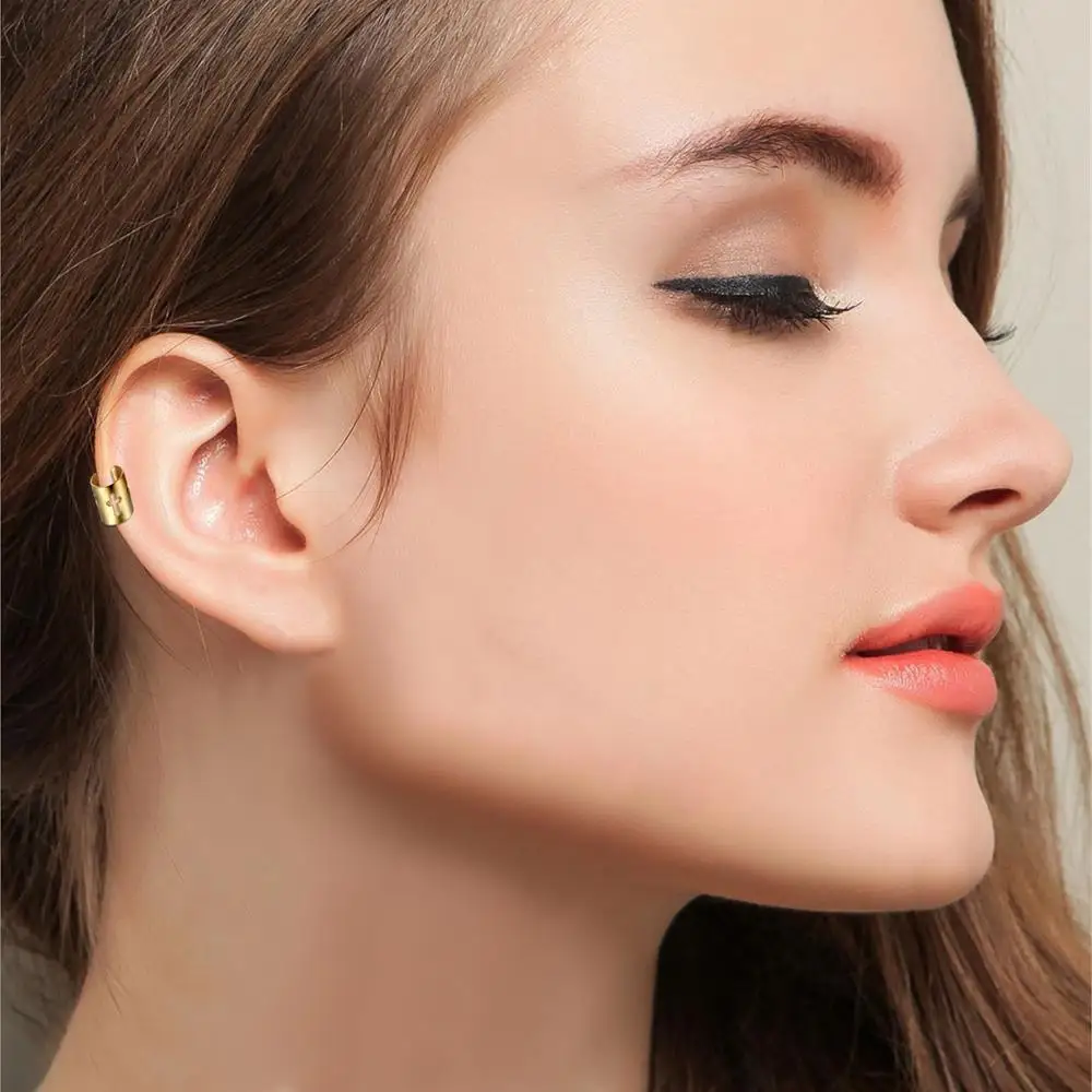 Boniskiss Wide Cross Ear Cuff Clip Earrings No Piercing Fashion Jewelry for Women Men - Image 6