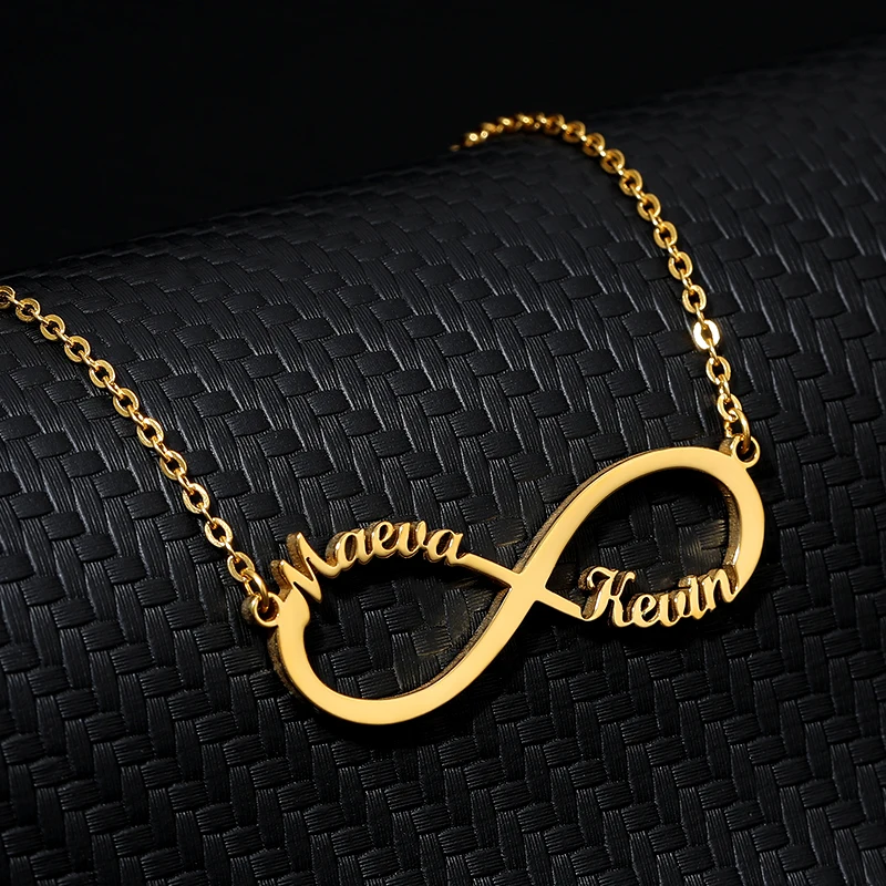 Custom Infinity Two Names Necklace – Personalized Stainless Steel Pendant - Image 3