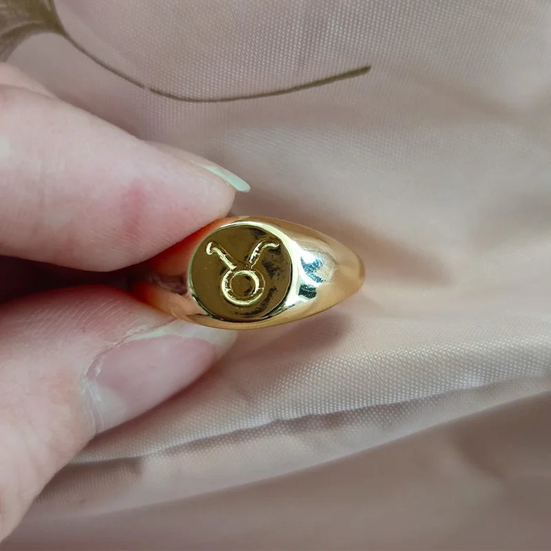 Zodiac Sign Rings for Men and Women – Scorpio, Pisces, Libra, Aquarius Finger Rings – Punk Birthday Jewelry – Anillos 2021