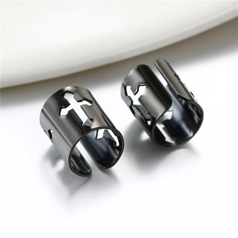 Boniskiss Wide Cross Ear Cuff Clip Earrings No Piercing Fashion Jewelry for Women Men - Image 4