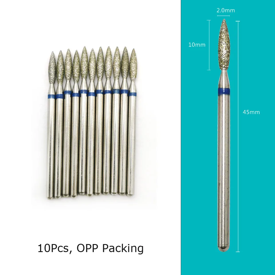 Diamond Nail Drill Bits 10‑Piece Set – 3/32″ Cuticle Burr for Manicure & Pedicure - Image 5