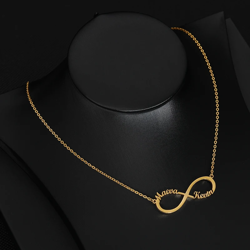 Custom Infinity Two Names Necklace – Personalized Stainless Steel Pendant - Image 5