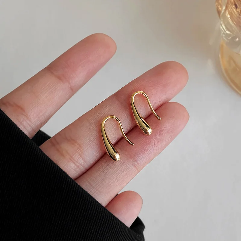 925 Sterling Silver Water Drop Earrings Women Simple Temperament Retro Jewelry Gift - Image 4