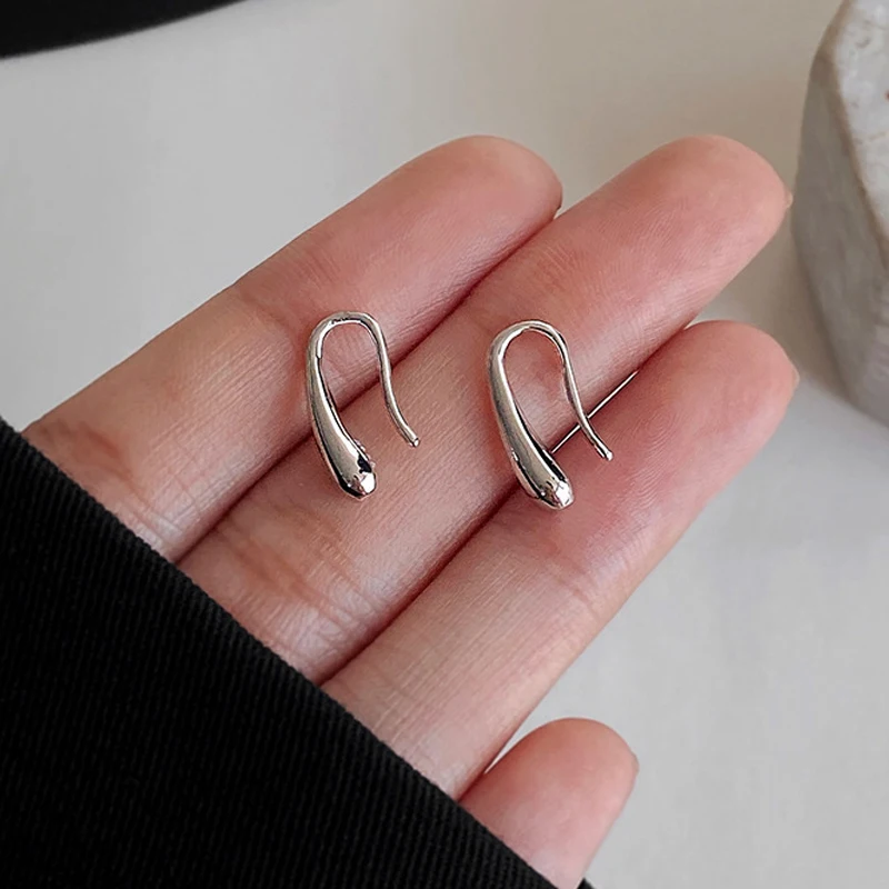 925 Sterling Silver Water Drop Earrings Women Simple Temperament Retro Jewelry Gift - Image 7