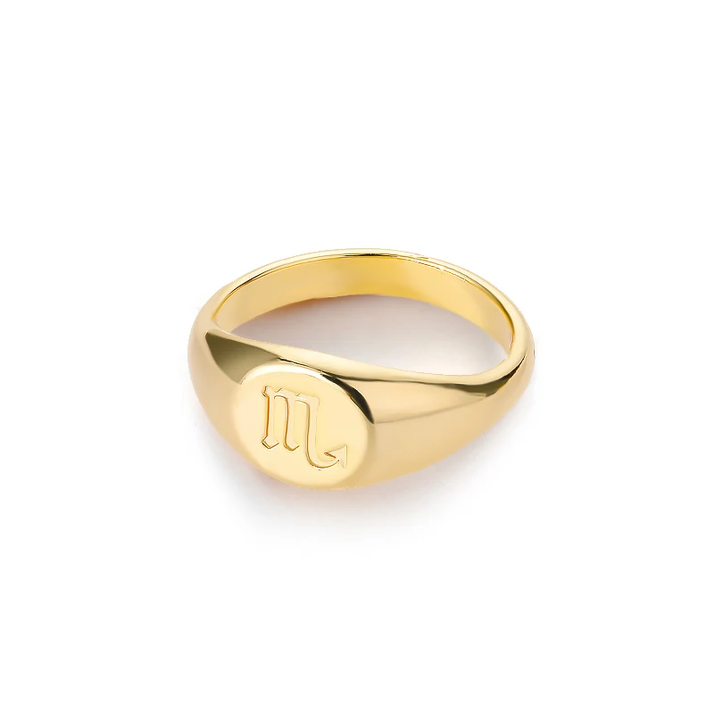 Zodiac Sign Rings for Men and Women – Scorpio, Pisces, Libra, Aquarius Finger Rings – Punk Birthday Jewelry – Anillos 2021 - Image 21