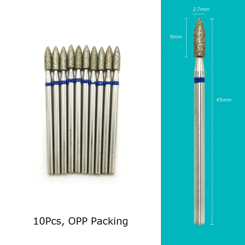 Diamond Nail Drill Bits 10‑Piece Set – 3/32″ Cuticle Burr for Manicure & Pedicure - Image 10