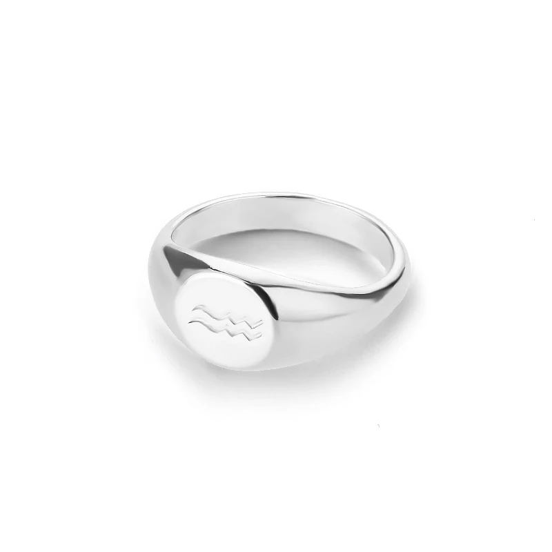 Zodiac Sign Rings for Men and Women – Scorpio, Pisces, Libra, Aquarius Finger Rings – Punk Birthday Jewelry – Anillos 2021 - Image 14