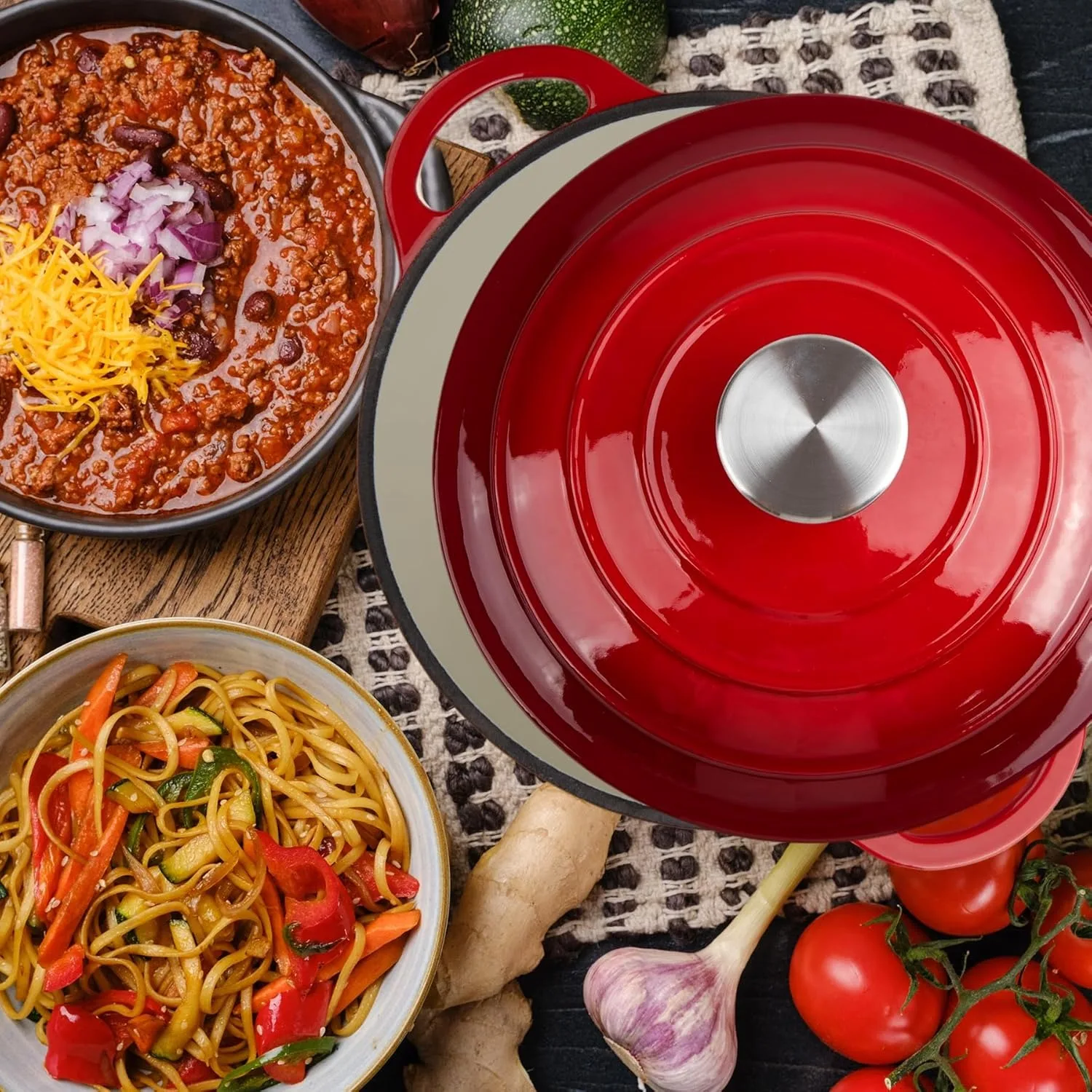 Enameled Cast Iron Dutch Oven 3 Qt – Oven & Dishwasher Safe, Heavy‑Duty - Image 5