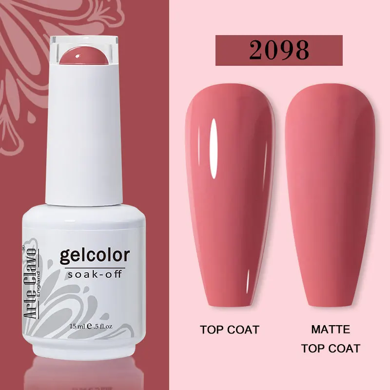 Arte Clavo 15ml Gel Nail Polish – 72 Color Soak-Off UV LED Varnish for Nail Art - Image 111