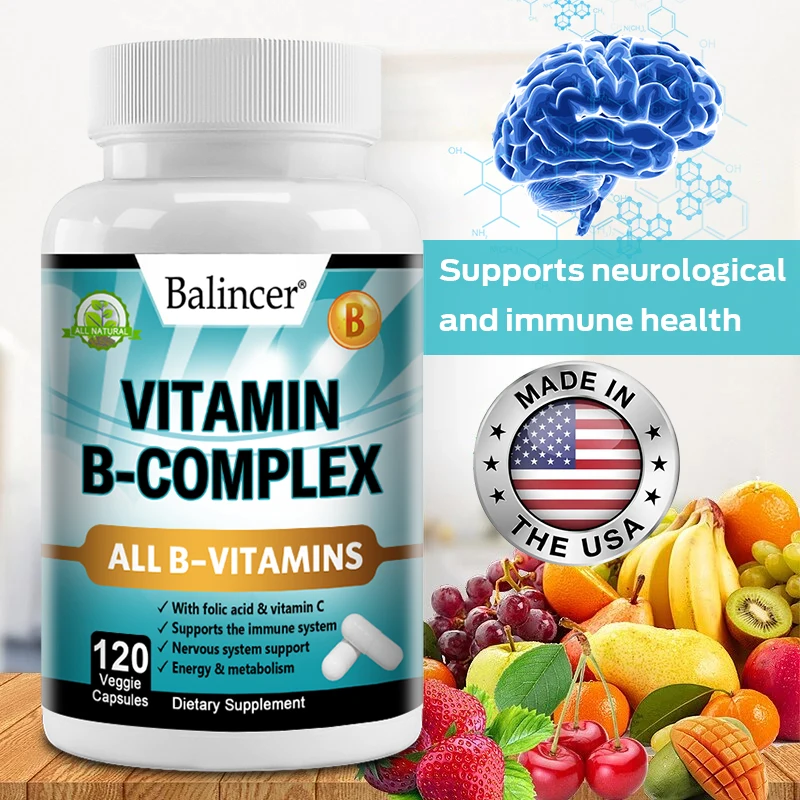 Vitamin B Complex Vitamins – Energy, Immune, Mood & Nerve Support