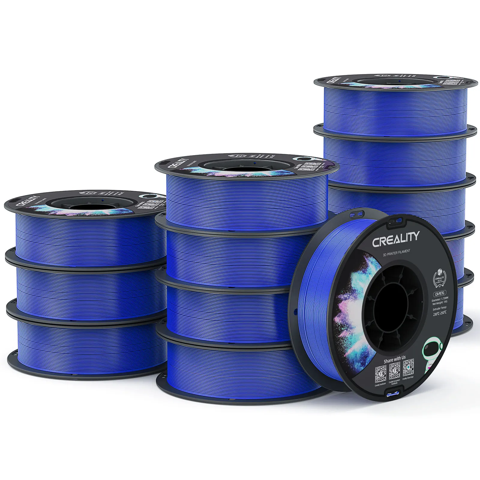 Creality PETG 3D Printer Filament 1.75mm 12 Rolls 1KG/roll Glossy Printing Filaments 3D Printer Materials High Temperature - Image 23