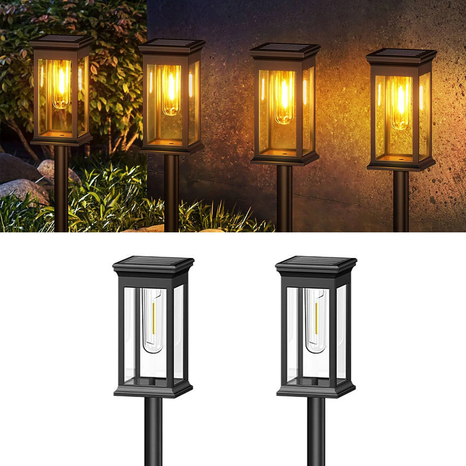 2/6/12 Pack Upgraded Solar Lights – 2700K Warm White for Garden & Walkway - Image 7