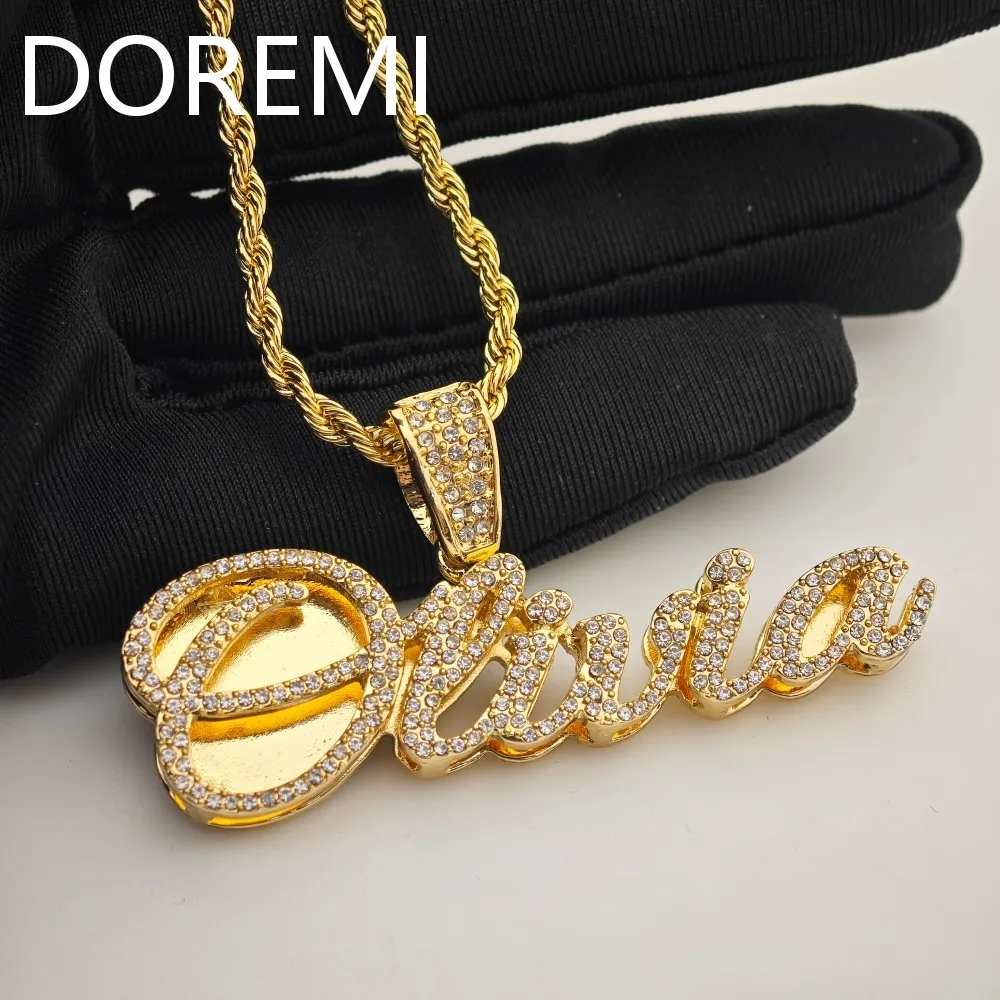 Custom Diamond Double Name Necklace – Personalized Pendant with Crystal Letters - Image 6
