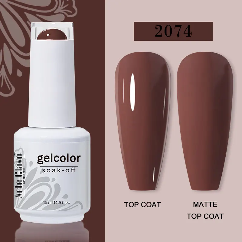 Arte Clavo 15ml Gel Nail Polish – 72 Color Soak-Off UV LED Varnish for Nail Art - Image 95