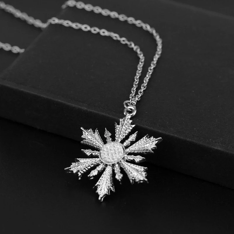 Once Upon A Time Snowflake Pendant Necklace – Elsa-Inspired Crystal Jewelry - Image 5