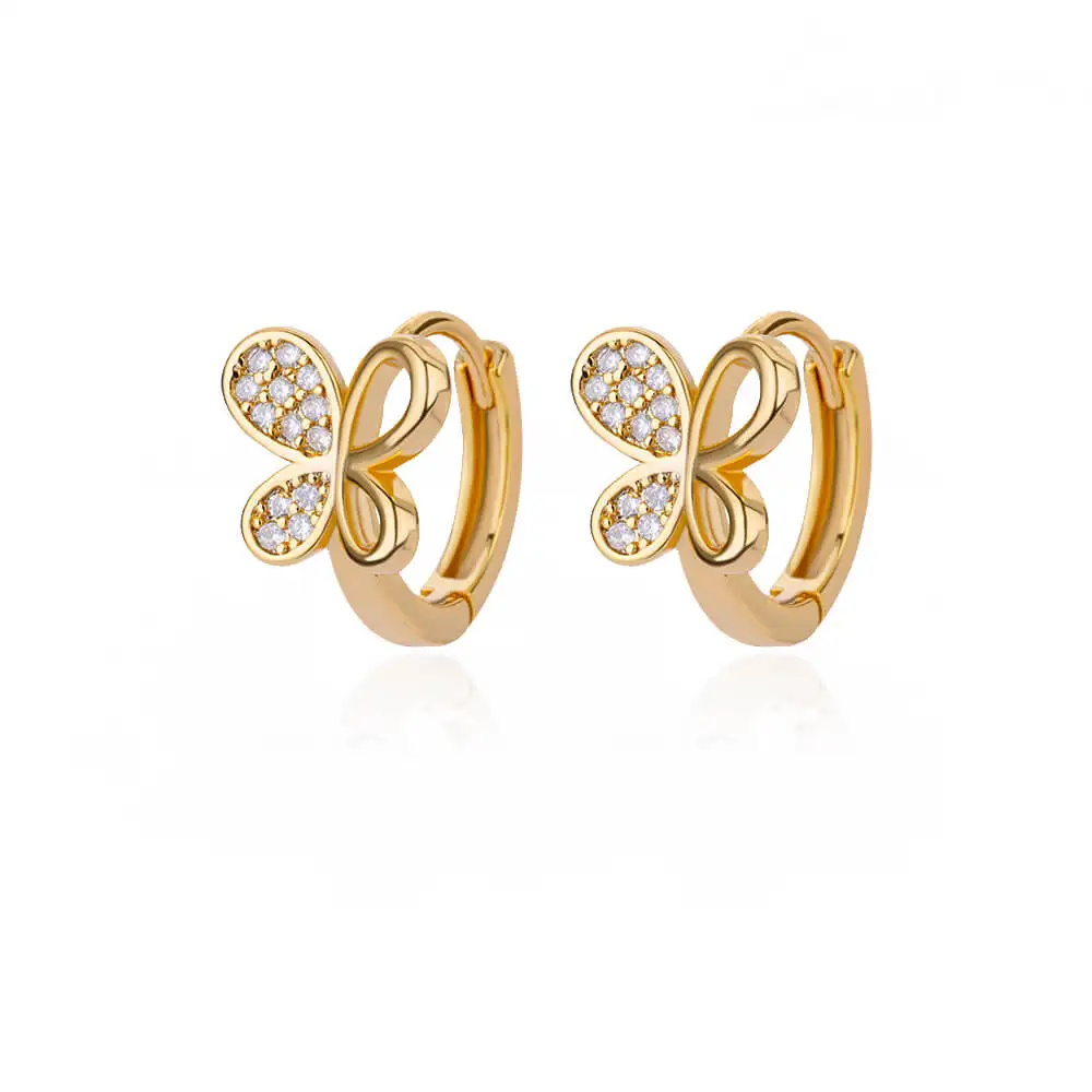 2024 Trending Zircon Colored Flower Hoop Earrings Stainless Steel Luxury Jewelry for Women - Image 8