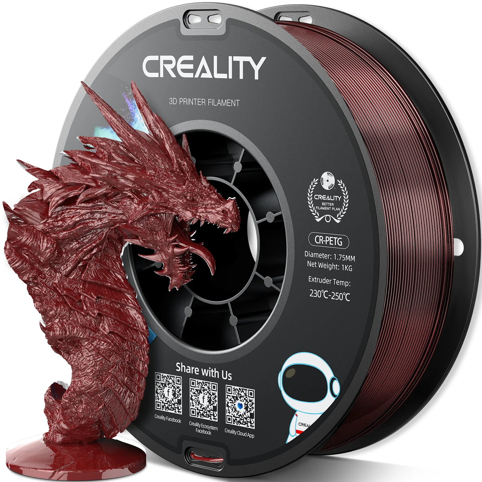 Creality PETG 3D Printer Filament 1.75mm 12 Rolls 1KG/roll Glossy Printing Filaments 3D Printer Materials High Temperature - Image 24