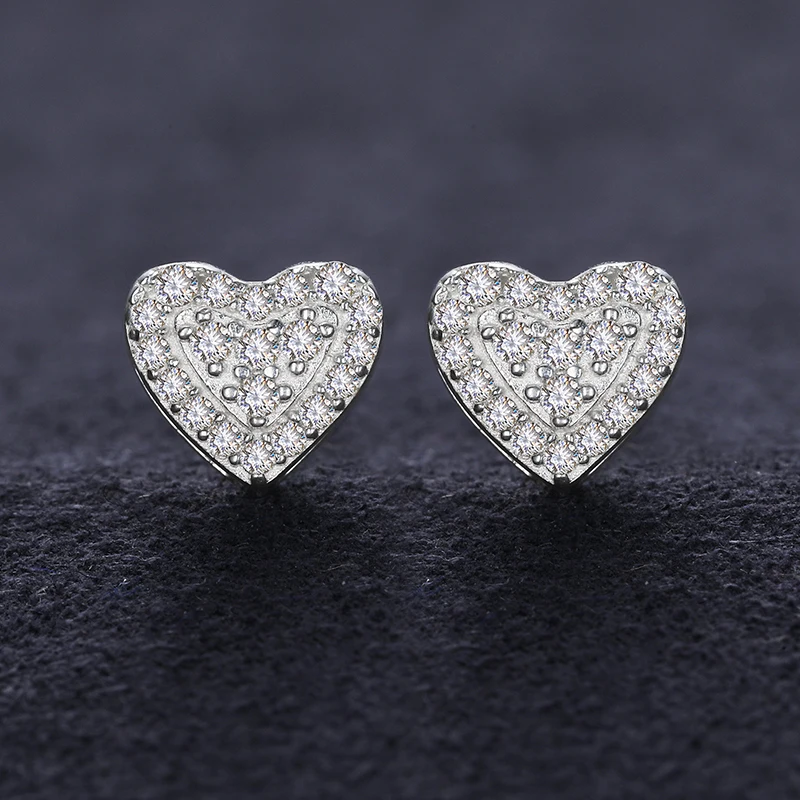 D VVS Moissanite Stud Earrings – S925 Silver, Platinum-Plated, Wedding Jewelry - Image 27