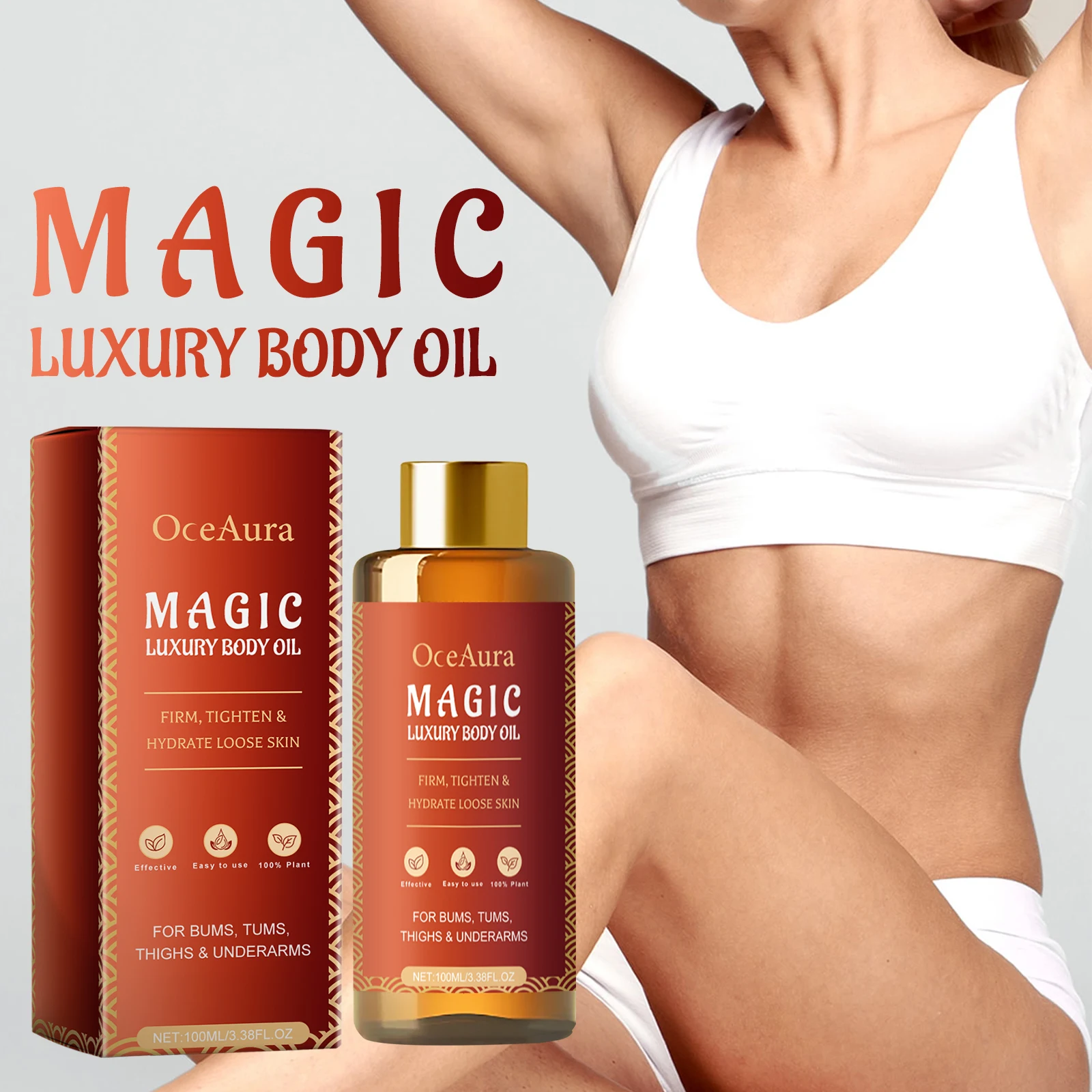 Oceaura 3.38oz Magic Luxury Body Oil – Deep Moisturizing & Nourishing for Dry Skin - Image 2