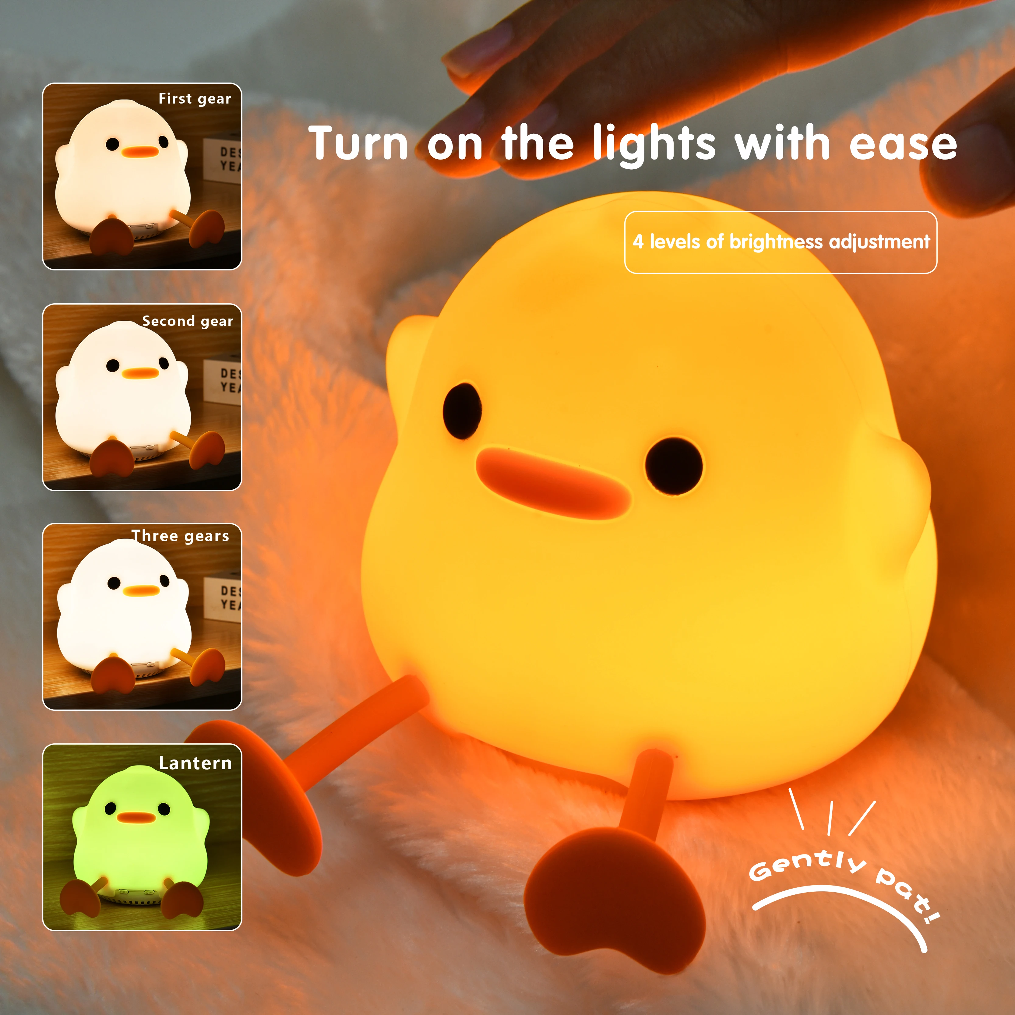 Duck Night Light with Speaker – Rechargeable Baby Lamp with 20 Soothing Sounds - Image 4