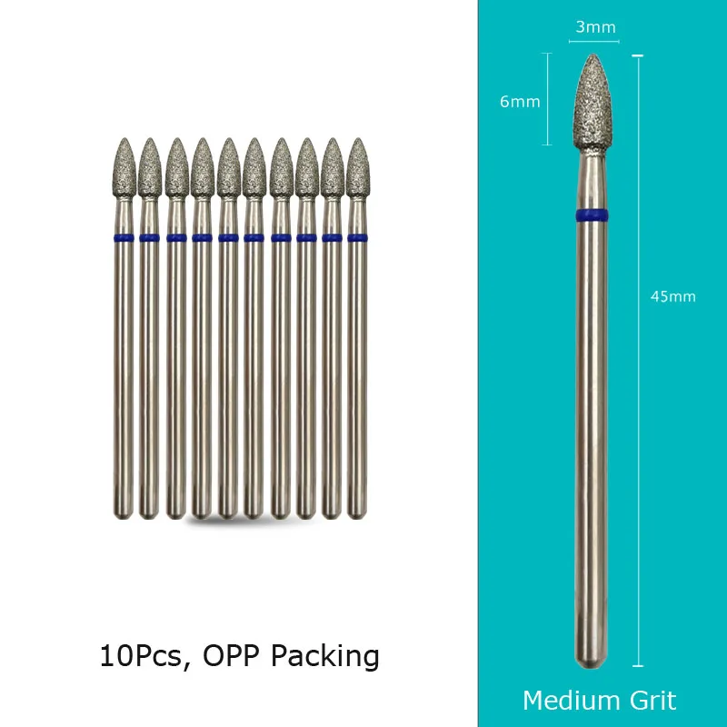 Diamond Nail Drill Bits 10‑Piece Set – 3/32″ Cuticle Burr for Manicure & Pedicure - Image 39