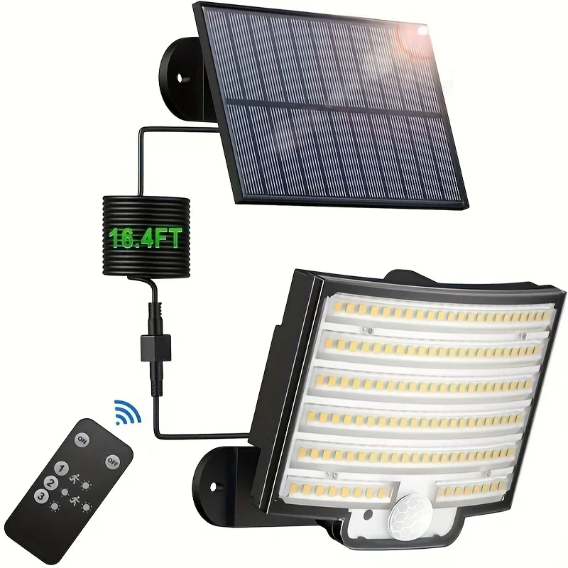 IP65 Solar Motion Sensor Light – LED Security Floodlight with Remote Control