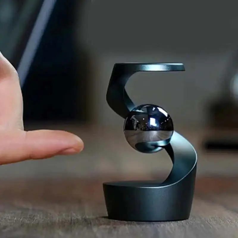 Metal Tabletop Floating Gyro Gravitys Defying Kinetics Desk Decor Suspended Gyroscope For Home Table Decoration - Image 4