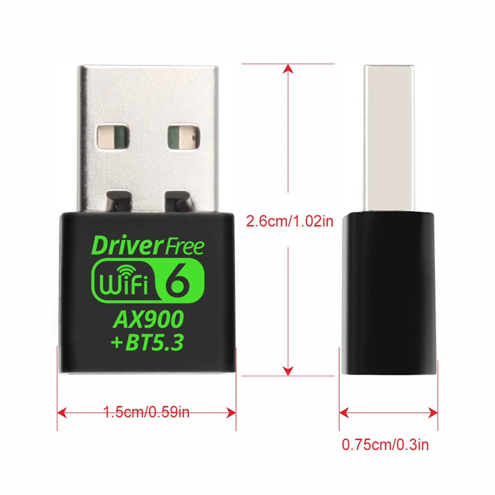 USB WiFi 6 Bluetooth 5.3 Adapter USB WiFi Network Wireless Wlan Receiver Dual Band 2.4/5.8GHz Mini USB WiFi Dongle Driver Free - Image 6