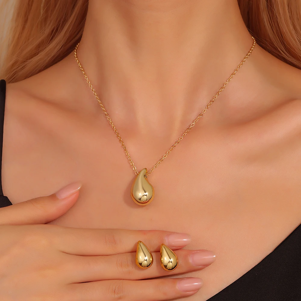 3pcs Heart-Shaped Jewelry Set Earrings Pendant Necklace Women Rhinestone Fashion Jewelry - Image 9